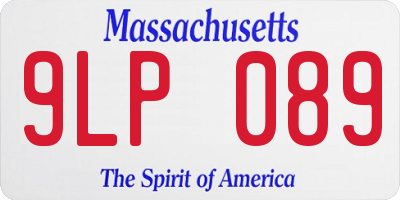 MA license plate 9LP089