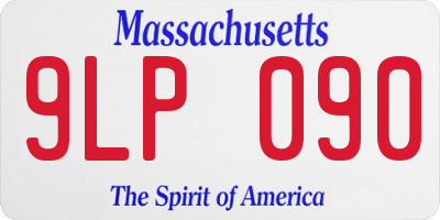 MA license plate 9LP090