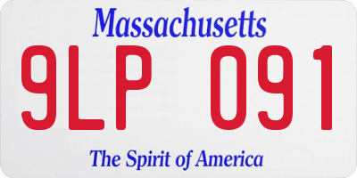 MA license plate 9LP091
