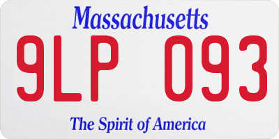 MA license plate 9LP093