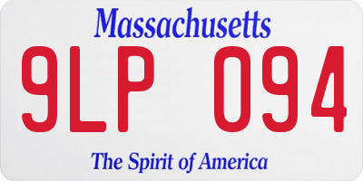 MA license plate 9LP094