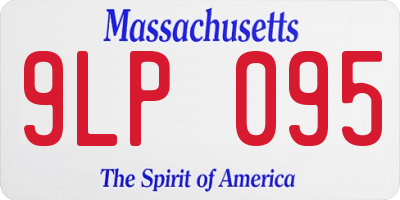 MA license plate 9LP095