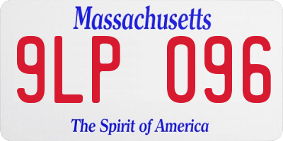 MA license plate 9LP096