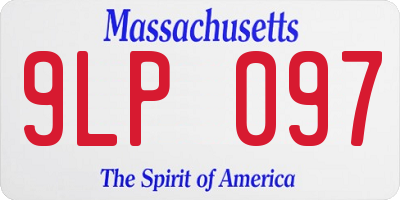 MA license plate 9LP097