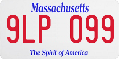 MA license plate 9LP099