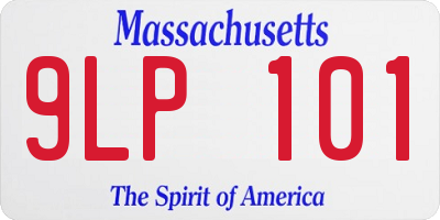MA license plate 9LP101