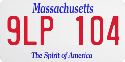 MA license plate 9LP104