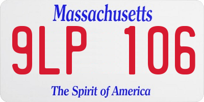 MA license plate 9LP106