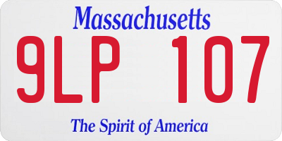 MA license plate 9LP107