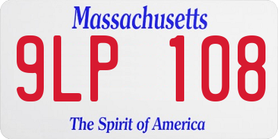 MA license plate 9LP108