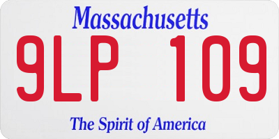 MA license plate 9LP109
