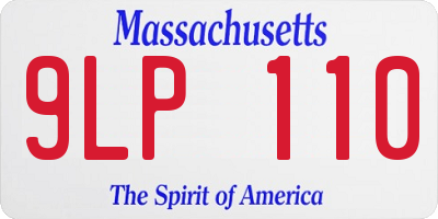 MA license plate 9LP110