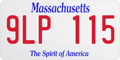 MA license plate 9LP115