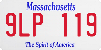 MA license plate 9LP119