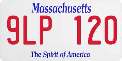 MA license plate 9LP120