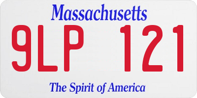 MA license plate 9LP121