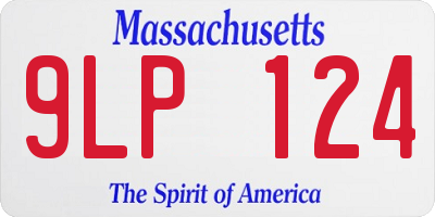 MA license plate 9LP124
