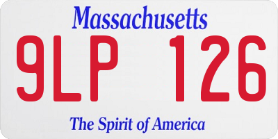 MA license plate 9LP126