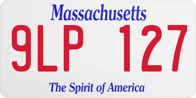 MA license plate 9LP127