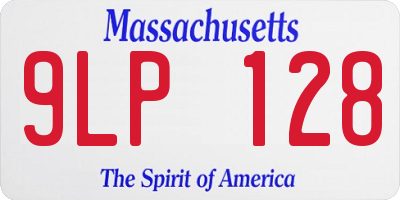 MA license plate 9LP128