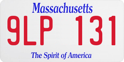 MA license plate 9LP131