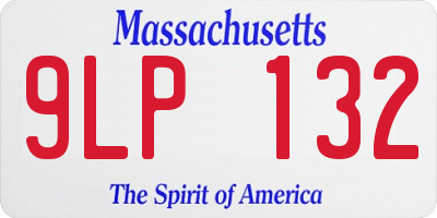 MA license plate 9LP132