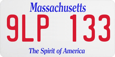 MA license plate 9LP133
