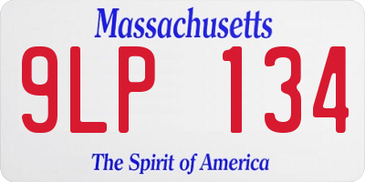 MA license plate 9LP134