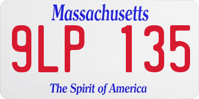 MA license plate 9LP135
