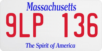 MA license plate 9LP136