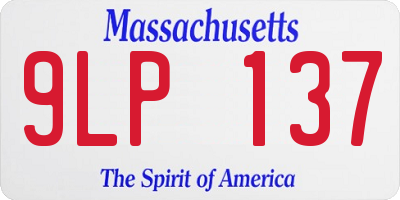 MA license plate 9LP137