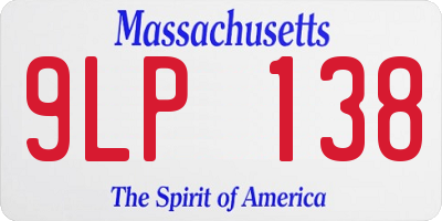 MA license plate 9LP138