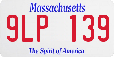 MA license plate 9LP139
