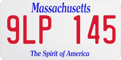 MA license plate 9LP145