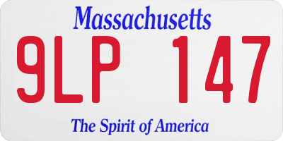 MA license plate 9LP147