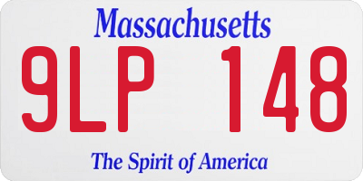 MA license plate 9LP148