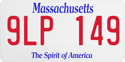 MA license plate 9LP149