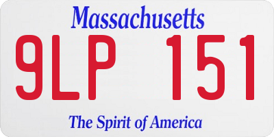 MA license plate 9LP151