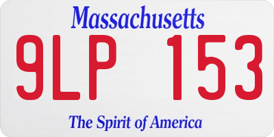 MA license plate 9LP153