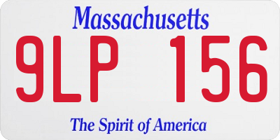 MA license plate 9LP156