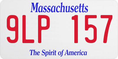 MA license plate 9LP157
