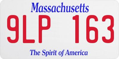 MA license plate 9LP163