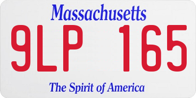 MA license plate 9LP165