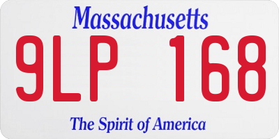 MA license plate 9LP168