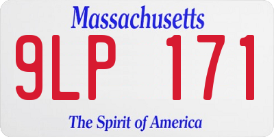 MA license plate 9LP171