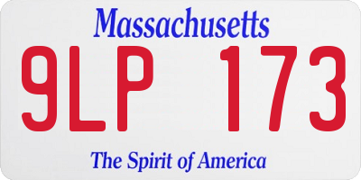 MA license plate 9LP173