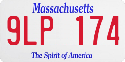 MA license plate 9LP174