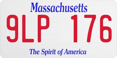 MA license plate 9LP176