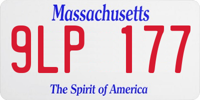 MA license plate 9LP177