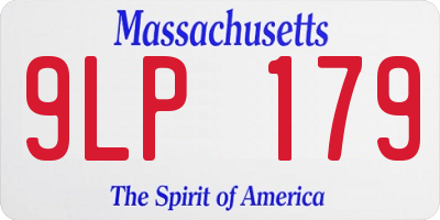 MA license plate 9LP179